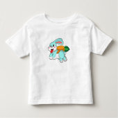 Konijn met wortel als Rocket Kinder Shirts (Voorkant)