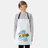 Konijn met wortel als Rocket Schort (Gedragen)