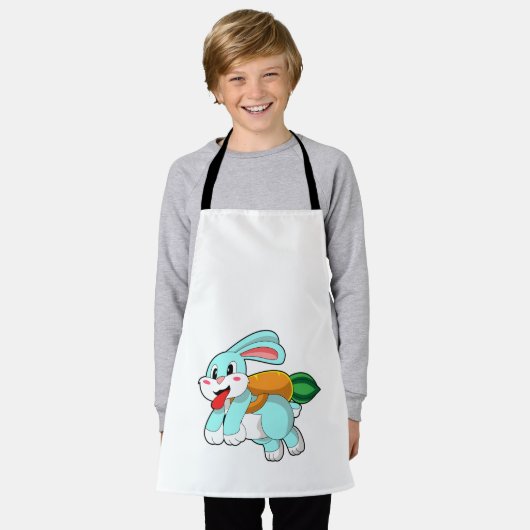 Konijn met wortel als Rocket Schort (Gedragen)