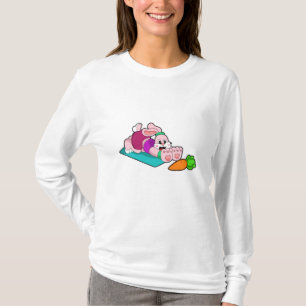 Konijn met wortel bij Yoga op Yoga mat T-shirt