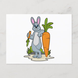 Konijn met wortel briefkaart
