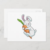 Konijn met wortel briefkaart (Voorkant / Achterkant)