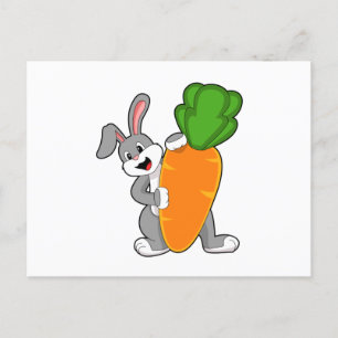 Konijn met wortel briefkaart