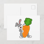 Konijn met wortel briefkaart (Voorkant / Achterkant)