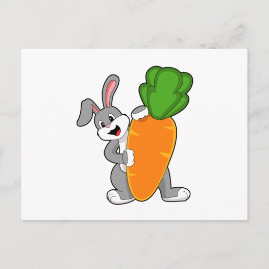 Konijn met wortel briefkaart (Voorkant)