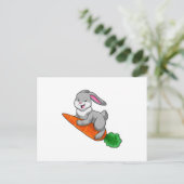 Konijn met wortel briefkaart (Staand voorkant)