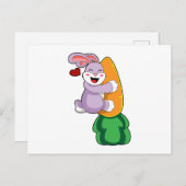 Konijn met wortel briefkaart (Voorkant / Achterkant)