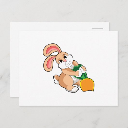 Konijn met Wortel Briefkaart (Voorkant / Achterkant)