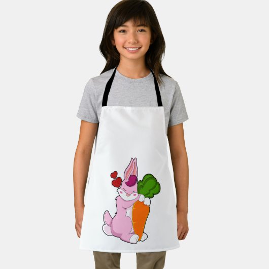 Konijn met wortel en hart schort (Insitu)