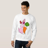 Konijn met wortel en hart trui (Voorkant volledig)