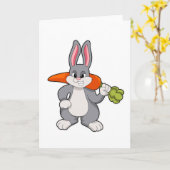 Konijn met wortel kaart (Gele Bloem)