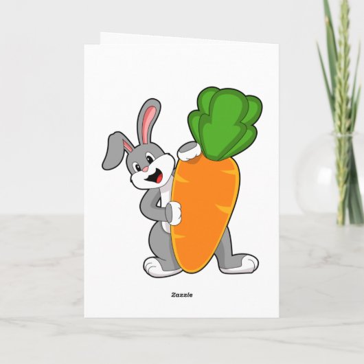 Konijn met wortel kaart (Achterkant)