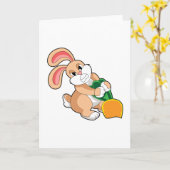 Konijn met Wortel Kaart (Gele Bloem)