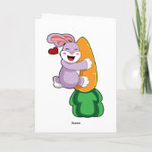 Konijn met wortel kaart (Achterkant)