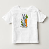 Konijn met wortel kinder shirts (Voorkant)