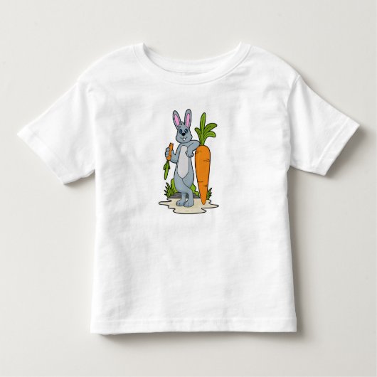 Konijn met wortel kinder shirts (Voorkant)