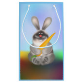 Konijn met wortel klein cadeauzakje (Achterkant)