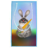 Konijn met wortel klein cadeauzakje (Voorkant)