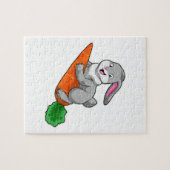 Konijn met wortel legpuzzel (Horizontaal)