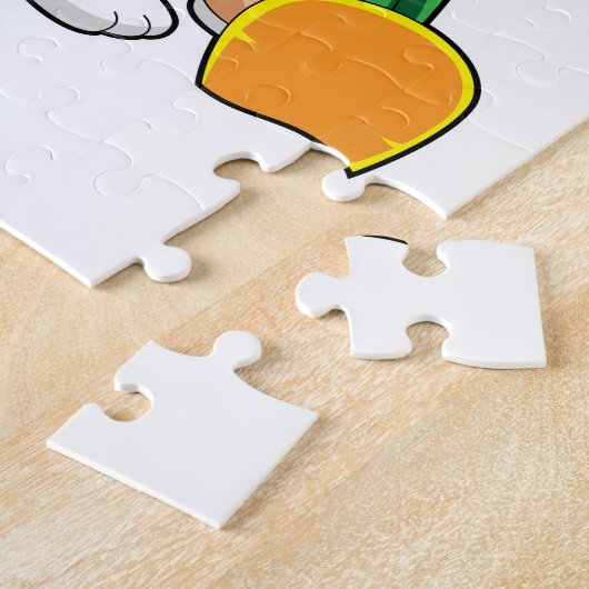 Konijn met wortel legpuzzel (Zijkant)