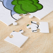 Konijn met wortel legpuzzel (Zijkant)