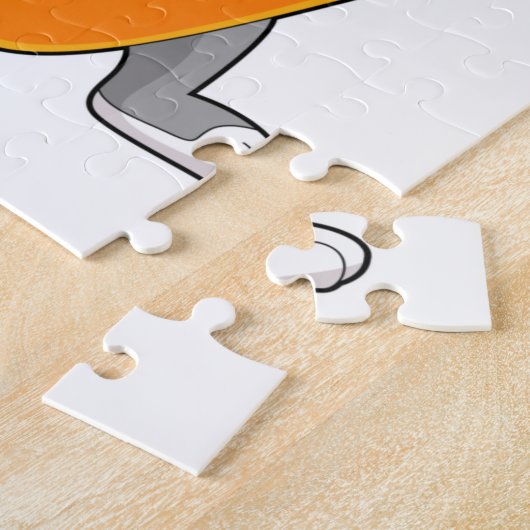 Konijn met wortel legpuzzel (Zijkant)