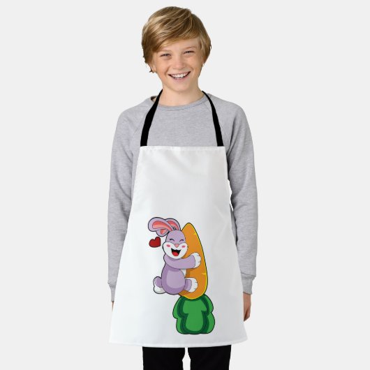 Konijn met wortel schort (Gedragen)