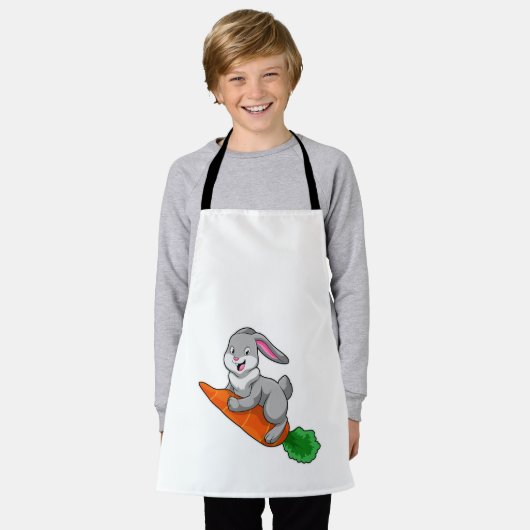 Konijn met wortel schort (Gedragen)