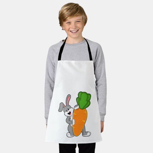 Konijn met wortel schort (Gedragen)