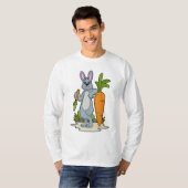 Konijn met wortel t-shirt (Voorkant volledig)