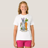 Konijn met wortel t-shirt (Voorkant volledig)