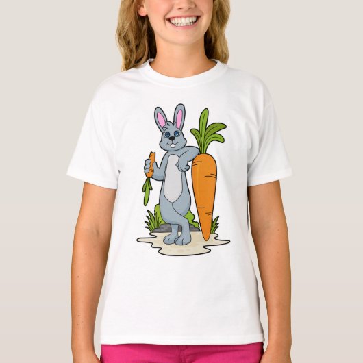 Konijn met wortel t-shirt (Voorkant)