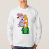 Konijn met wortel t-shirt (Voorkant)