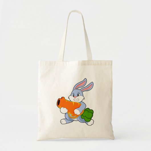 Konijn met wortel tote bag (Voorkant)