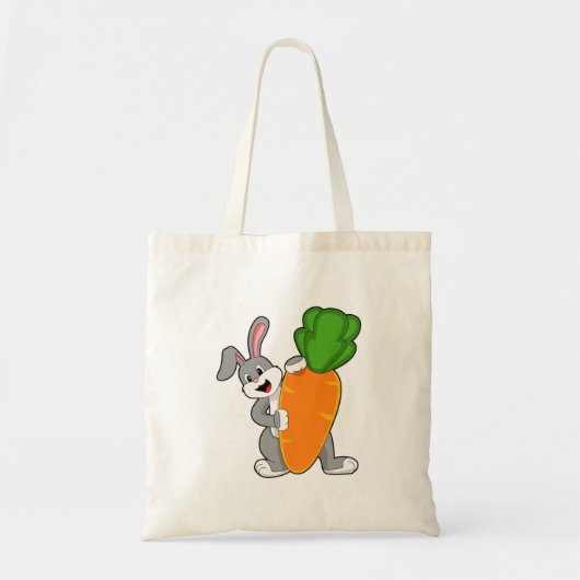 Konijn met wortel tote bag (Voorkant)