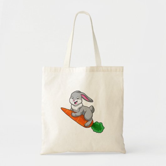 Konijn met wortel tote bag (Voorkant)