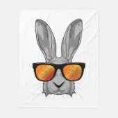 Konijn met zonnebril fleece deken (Voorkant)