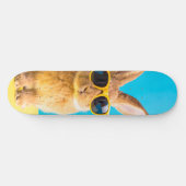konijn met zonnebril persoonlijk skateboard (Horizontaal)
