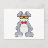 Konijn met zonnebril & stropdas briefkaart (Voorkant)