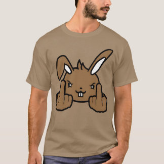 Konijn middelvinger tonen ondeugende brutale beled t-shirt