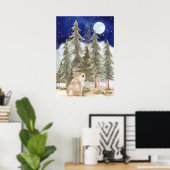 Konijn Muur kunst Poster  Sterrennacht (Thuiskantoor)