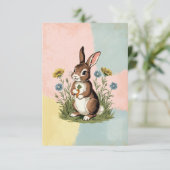  konijn – nostalgische Kaart (Staand voorkant)