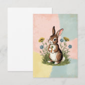  konijn – nostalgische Kaart (Voorkant / Achterkant)