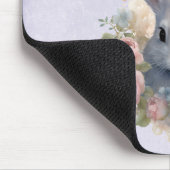 Konijn omringd door pastelbloemen Cute Muismat (Hoek)