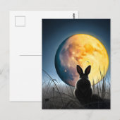 Konijn onder de maan briefkaart (Voorkant / Achterkant)