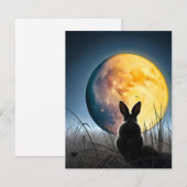 Konijn onder de maan kaart (Voorkant / Achterkant)