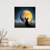 Konijn onder de maan poster (Keuken)