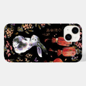 Konijn ontwerp Chinese Dierriem Case-Mate iPhone Case (Achterkant (horizontaal))