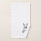 Konijn ontwerp met monogram bad handdoek (Handdoek)
