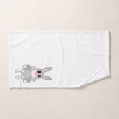Konijn ontwerp met monogram bad handdoek (Handdoek)
